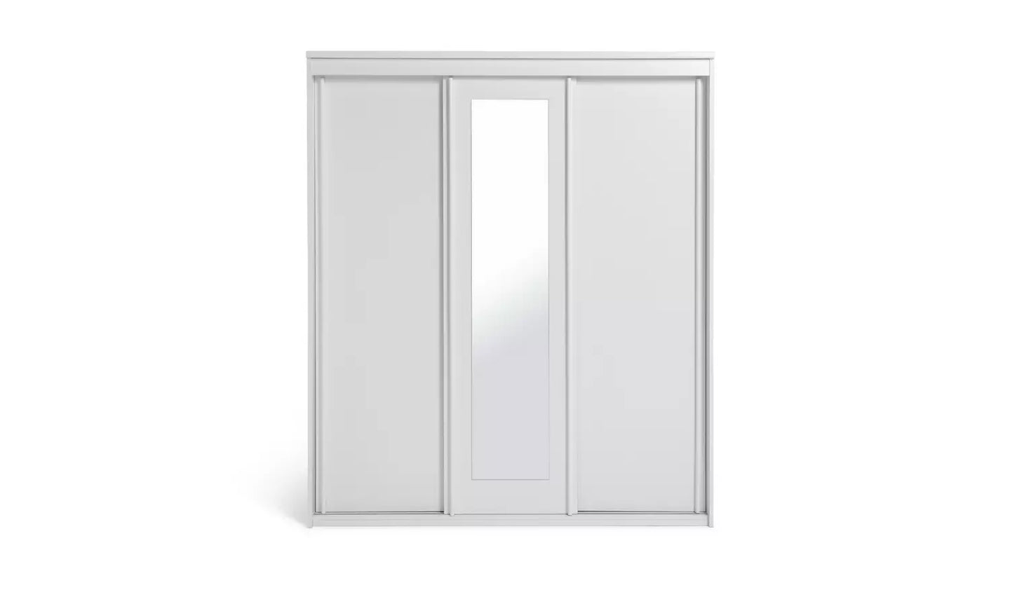 Hallingford 3 Door Sliding Wardrobe - White